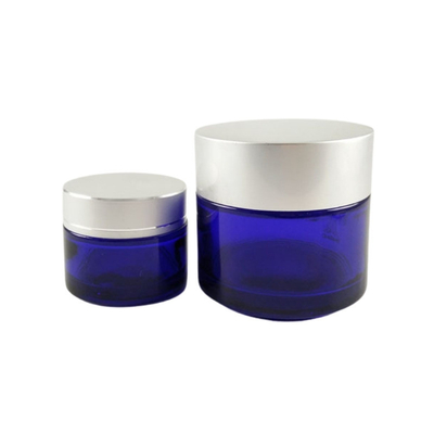 Skin Care Glass Cosmetic Cream Jar , Empty Glass Cream Containers