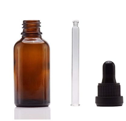 Aromatherapy Glass Amber Dropper Bottles 30ml For Essential Oil