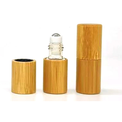 1ml 3ml 5ml 10ml Bamboo Wood Roller Bead Bottle Cover Essential Oil Perfume