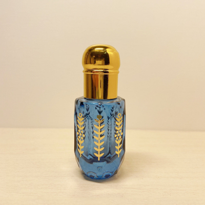 6ml Crown Glass Roller Bottle Electroplated Carved Perfume Portable Oil Empty