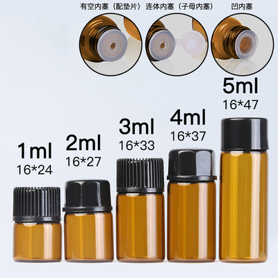 1ml 3ml 5ml Small Essential Oil Screw-Top Bottle Perfume Essence Roller-On