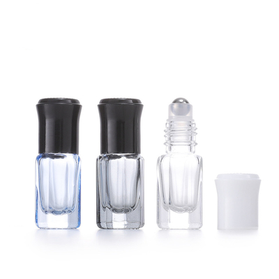 Octagonal Small Massage Roller Bottles Steel Ball Essential Oil Bottle Vials Glass Perfume