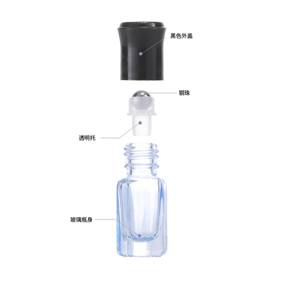 Octagonal Roller Bottle Glass 12ml Refillable Container Sub Package Bottle