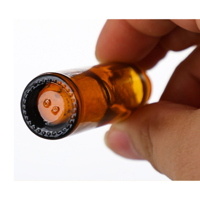 Stainless Steel Essential Oil Glass Roller Bottles 10 Ml Amber dropper