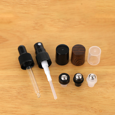 UV Protection Essential Oil Glass Roller Bottles With Stainless Steel Balls