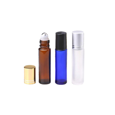 Portable Colored Glass Roll On Bottles 4ml 8ml 10ml For Skin Care Cream