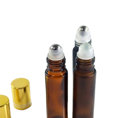 Portable Colored Glass Roll On Bottles 4ml 8ml 10ml For Skin Care Cream