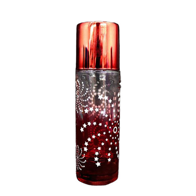 perfume spray bottle  screw glass bottles black blue red pink green cap plastic and metal