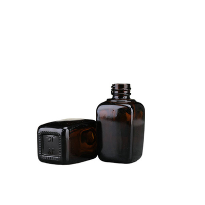 Euro Square Separate 35ML Amber Glass Bottle