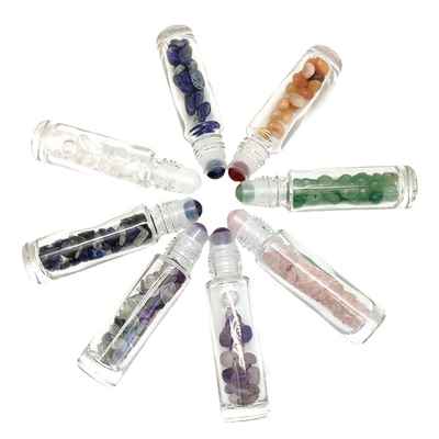 Bottle With Wooden Cap Crystal Roller Ball Empty Glass 10ml Roll On Perfume Bottles
