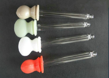 Colorful Cap Mini Glass Dropper Bottles , 50ml Empty Eye Drop Bottles