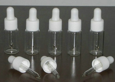 White Cap Glass Clear Eye Dropper Bottles 20ml 30ml 50ml With Accurate Scale