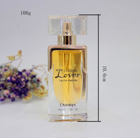 Transparent 30ml Refillable Glass Perfume Bottle Fashion Shape With Screw Caps