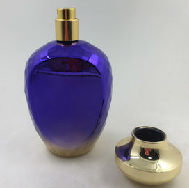 Gradient Glass Collectible Perfume Bottles Aluminum Sprayer With Golden Caps