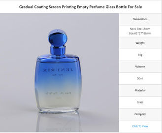 Gradual Coating Screen Printing Empty Perfume Glass Bottle For Sale