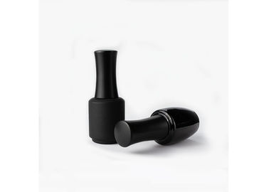 Black Body Empty Glass Nail Polish Bottles Unique Frosted Screw Cap Sealing