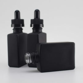 Matte Black Essential Oil Container Rectangular With Child Resistant Cap