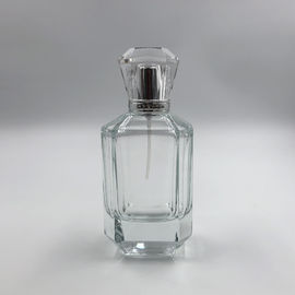 Aluminium Cap Antique Clear Glass Perfume Bottles 100ml With Atomizer