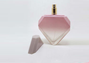 Pink Square Glass Perfume Bottles 100ml With Full Around Printing Surface