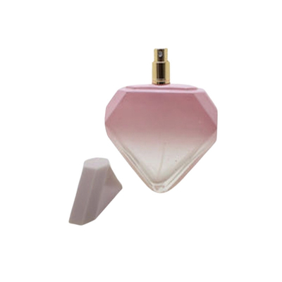 Pink Square Glass Perfume Bottles 100ml With Full Around Printing Surface