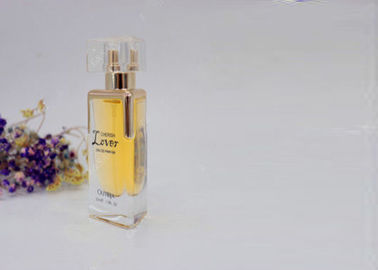 Transparent 30ml Refillable Glass Perfume Bottle Fashion Shape With Screw Caps