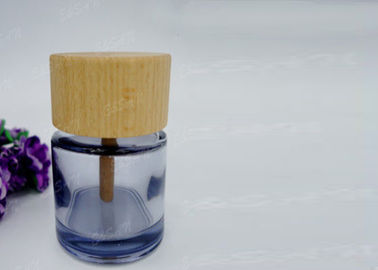 Cylindrical Custom Glass Perfume Bottles , Cosmetics Aromatherapy Glass Bottles
