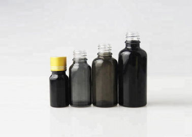 Screen Printing Essential Oil Glass Bottles Round Shape With Plastic Pipette Dropper