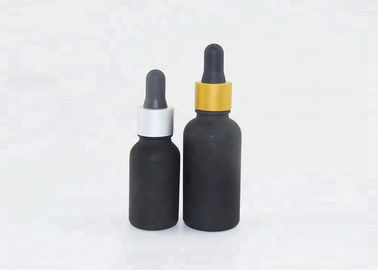 Screen Printing Essential Oil Glass Bottles Round Shape With Plastic Pipette Dropper
