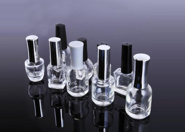Aluminum Caps Empty Glass Nail Polish Bottles , 10ml 12ml 15ml Empty Nail Polish Bottles
