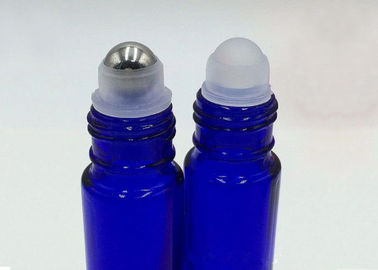 Cobalt Blue Glass Roll On Perfume Bottles Round Square For Personal Care
