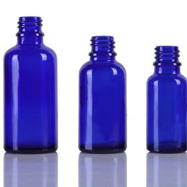 1 Inch 0.05mm Blue Glass Eye Dropper Bottles For Cosmetic Packaging