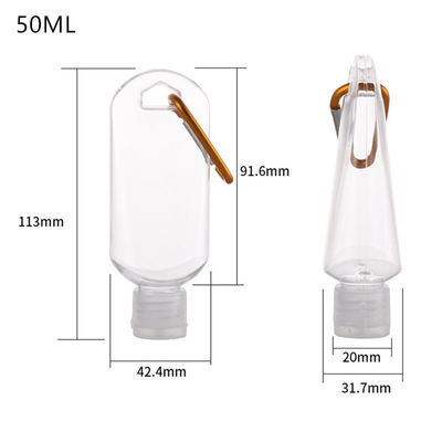 50ML Hand Washing PETG Plastic Hand Sanitizer Bottle With Hook