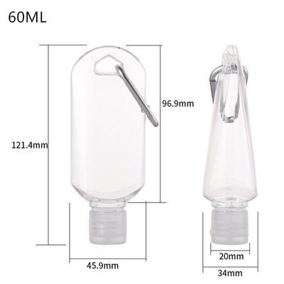 Trapezoid 60ML Plastic Hand Sanitizer Bottle