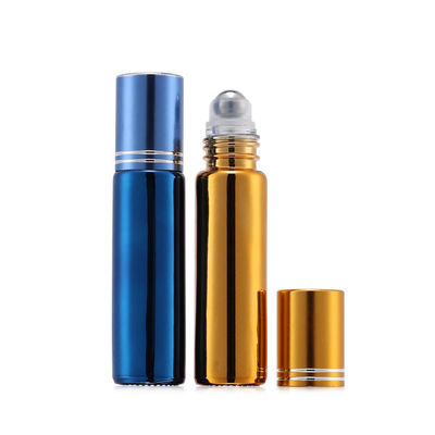 Custom Made Electroplated Gold 2ml Roll On Perfume Bottles