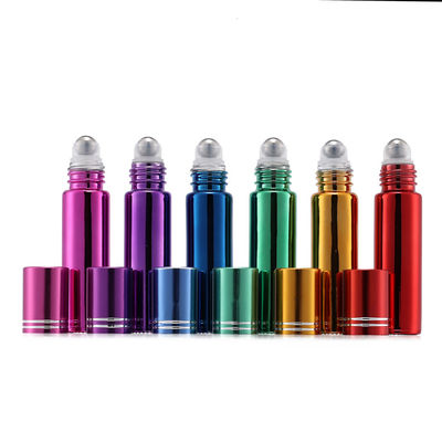 Perfume Roller Bottles Wholesale 1ml Colorful UV Bulk Roll On Bottle With Steel Roller
