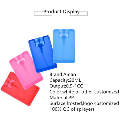 18/410 Plastic Perfume Spray Bottles 0.10cc/T Credit Card Shape