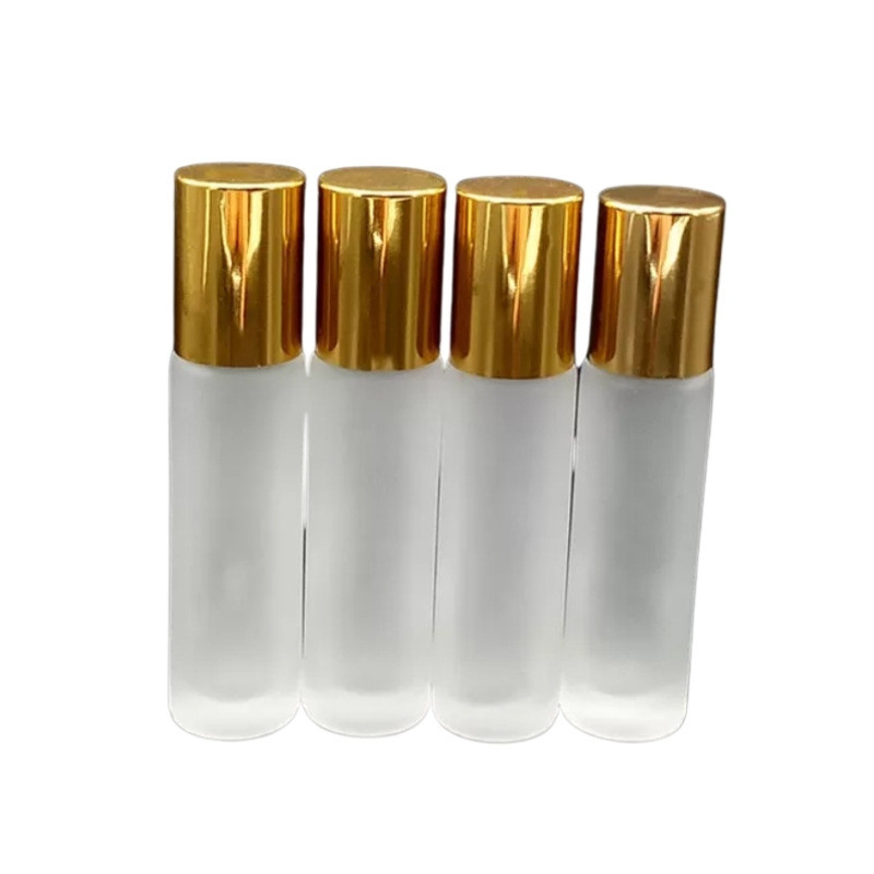 10ml Frosted Glass Essential Oil Bottles With Gold Aluminium Screw Cap