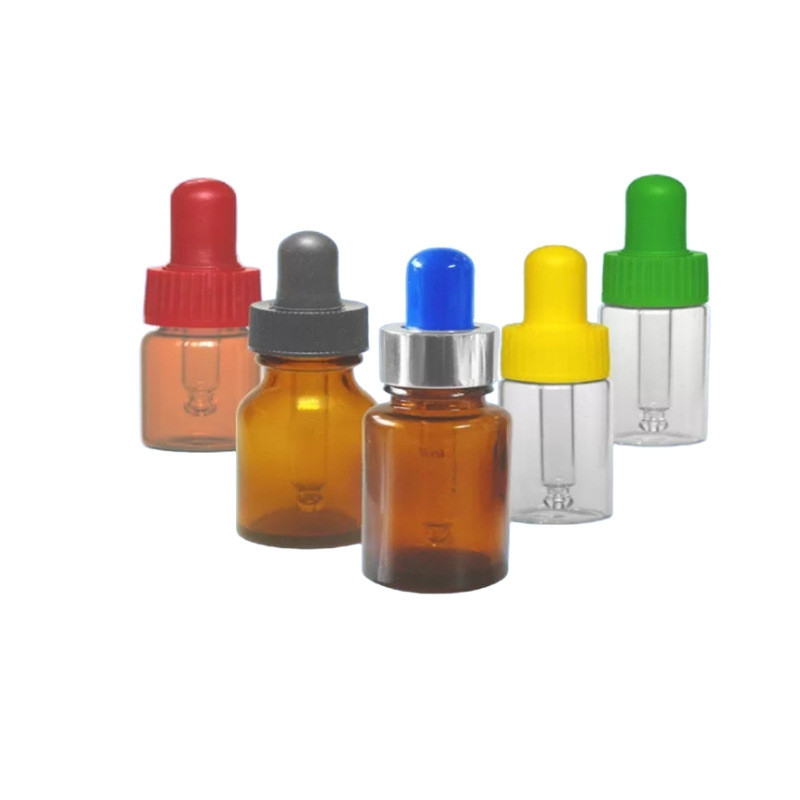 Chemical / Cosmetic Glass Dropper Bottles , 20ml Glass Bottle With Eyedropper Cap
