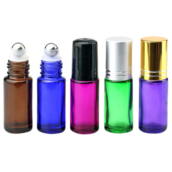 4ml Glass Roller Bottle With Metal Ball OEM Screw Cap Refillable Roll On Perfume Bottles
