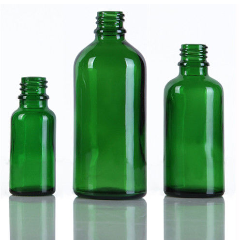 Printing Green Glass Dropper Bottles , Medical Glass 20ml / 30ml Dropper Bottle