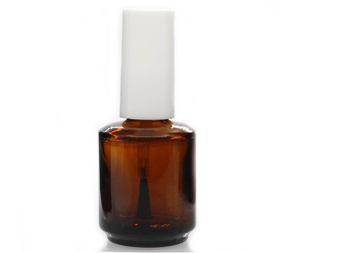 Amber Glass 5ml Empty Nail Polish Bottles 33*54mm Customizable Portable