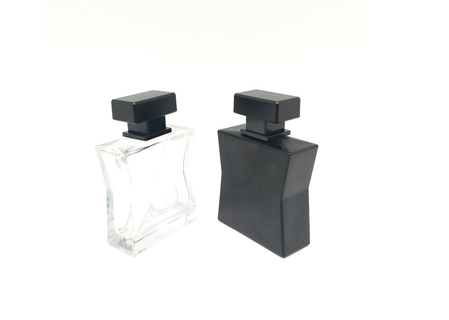 T - Shirt Shape Empty Refillable Perfume Bottles Transparent And Black Wth Screw Caps