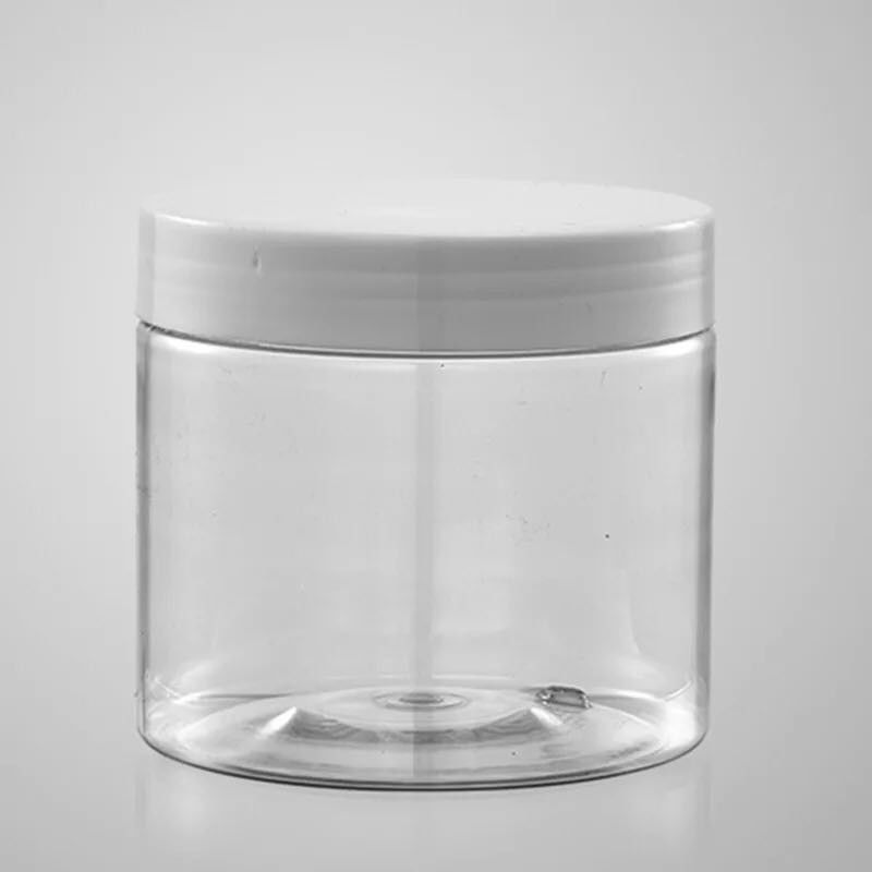 Transparent PET Plastic Food Jars Safety Customize Design For Snacks Storage