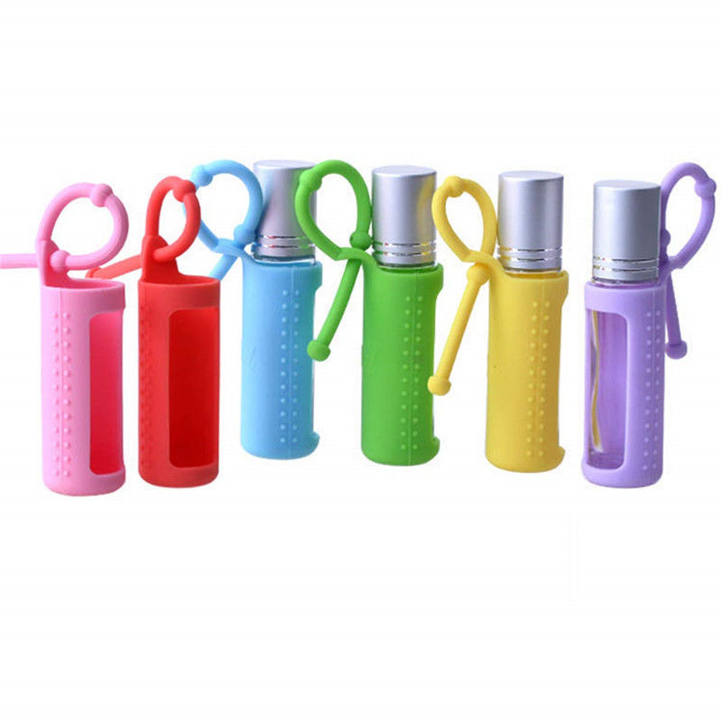 10ml 5ml Silica Gel Ball Bottle 15ml Portable Cord Mounted Refined Oil Bottle Protective Silicone Cover For Bottle