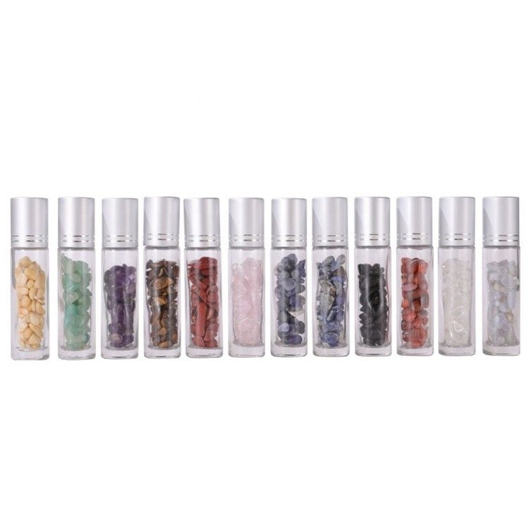 Aluminum Lids Crystal Roller Bottles Wholesale Refillable Roll On Bottles